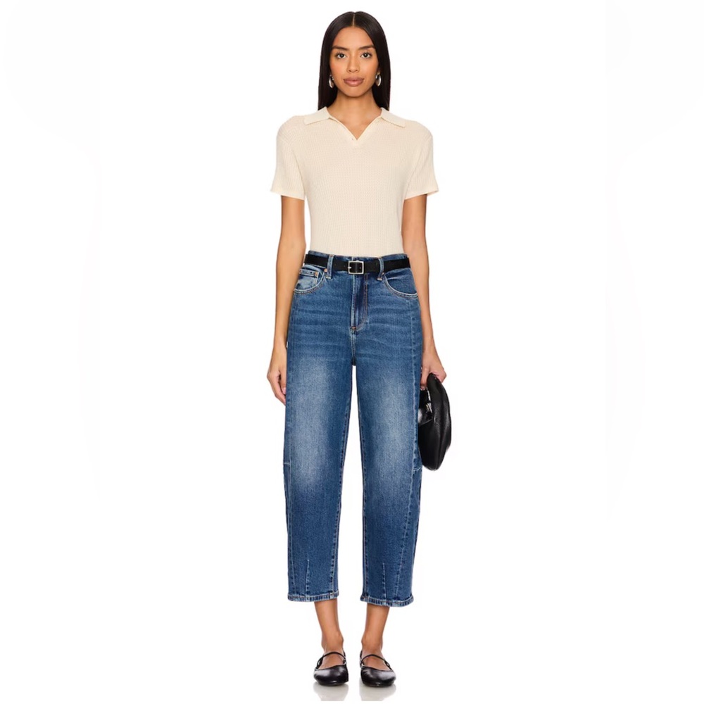 Pistola Eli Mid Rise Wide Leg Barrel Jeans in Augustus Size 28